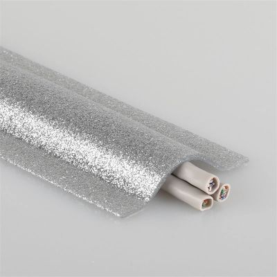 32.8ft Adhesive Floor Cable Cover, Wire Cover for Floor, Cable Grip Floor Cord Cover, Overfloor Cord Protector, Cable Management Prevent Cable Trips & Protect Wires (Color : Silver, Size : W 55mm(2.