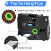 USUPERINK 30PK Compatible for Brother P-Touch Label Maker Tape TZe-MQ355 TZ-MQ355 White on Matte Black 24mm 0.94 inch 1'' x 16.4ft Laminated TZe TZ Label Tape for PT-D600 PT-D600VP PT-E500 E500VP view 2