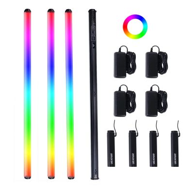 Aputure Amaran T4C 4 Packs RGBWW LED Tube Light,40W 2500K-7500K AdjustableHandheld Light Wand Support APP and DMX Control (120cm)