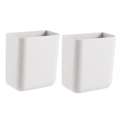 Zerodeko 2pcs Wall-Mounted Punch Storage Adhesive Design for Phone and Remote White -Saving for Home Organization