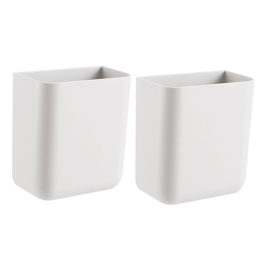 Zerodeko 2pcs Wall-Mounted Punch Storage Adhesive Design for Phone and Remote White -Saving for Home Organization