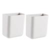 Zerodeko 2pcs Wall-Mounted Punch Storage Adhesive Design for Phone and Remote White -Saving for Home Organization view 1
