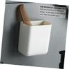 Zerodeko 2pcs Wall-Mounted Punch Storage Adhesive Design for Phone and Remote White -Saving for Home Organization view 4