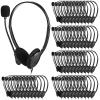 Kathfly Headset with Microphone Black Stereo Headphones Adjustable Office Conference Headphones with 3.5mm Plug for Adult Mobile Phone Tablet Business Call Center(20 Pcs) view 1