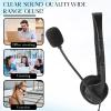 Kathfly Headset with Microphone Black Stereo Headphones Adjustable Office Conference Headphones with 3.5mm Plug for Adult Mobile Phone Tablet Business Call Center(20 Pcs) view 3