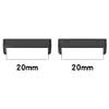 Compatible for Fitbit Versa 4/Sense 2/Versa 3/Sense Connector, 20mm Stainless Steel Replaceable Connection Adapter for Fitbit Versa 4/Sense 2/Versa 3/Sense Accessories Connector Adapter (black*2 pair) view 2