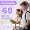MIDOLA Kids Headphones Wireless Bluetooth 5.4 68H Play Time Volume Limit 85/94dB Over-Ear Foldable Headset,Type-C Fast Charging,with Wired Aux Mic for Toddler Boy Girl Pad Tablet Purple view 2