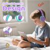 MIDOLA Kids Headphones Wireless Bluetooth 5.4 68H Play Time Volume Limit 85/94dB Over-Ear Foldable Headset,Type-C Fast Charging,with Wired Aux Mic for Toddler Boy Girl Pad Tablet Purple view 3