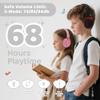 MIDOLA Kids Headphones Bluetooth 5.3 Wireless 60H Play Time Volume Limited 85/110dB Over Ear Foldable Protection Headset/Wired Aux Built-in Mic for Boy Girl Travel School Pad Tablet Black view 2