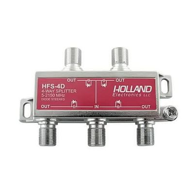 Cable Central LLC 4 Way Coaxial Cable Splitter (10 Pack) Bi-Directional Coax 5-2150MHz, Nickel Plated Cable Splitter Internet, TV Splitter, Satellite, Amplifier, Antenna, Analog & Digital Connections