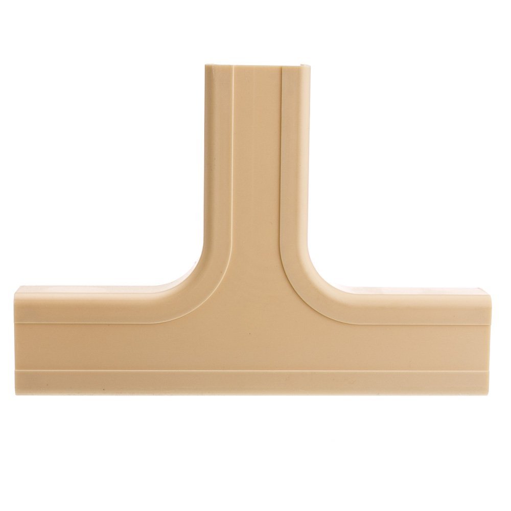 Cable Central LLC (10 Pack) 1.25 inch Surface Mount Cable Raceway, Ivory, Tee