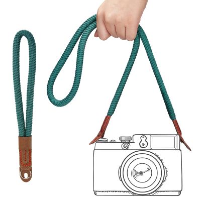 NBEADS Camera Strap, 37" Long Rope Camera Strap with Camera Wrist Strap Nylon Rope Camera Neck Shoulder Strap for Micro Single and DSLR Camera, Dark Green
