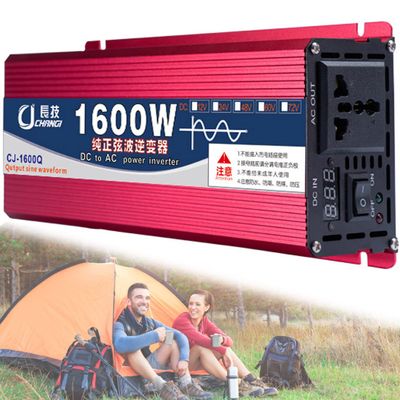 1600W/2200W/2600W/3000W/4000W/5000W/6000W/7000W/8000W Off-Grid Solar Power Inverter 12V/24V/48V/60V DC to 110V /230V AC with LCD Display,Pure Sine Wave Inverter Converter for RV,1600W-60Vto110V
