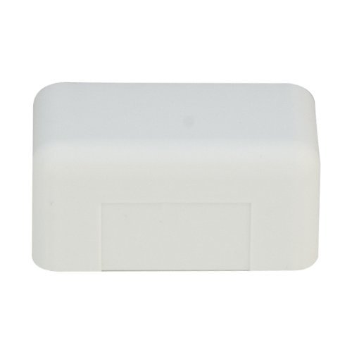 Cable Central LLC (10 Pack) 1.25 inch Surface Mount Cable Raceway, White, End Cap
