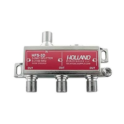 Cable Central LLC 3 Way Coaxial Cable Splitter (10 Pack) Bi-Directional Coax 5-2150MHz, Nickel Plated Cable Splitter Internet, TV Splitter, Satellite, Amplifier, Antenna, Analog & Digital Connections