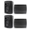 Herdio 6.5 inch 800W Outdoor Bluetooth Speakers Waterproof Wall Mounted Sound System with Multifunctional Amplifier, Powerful Bass & Stereo Sound, Easy to Install, for Patio Deck Porch (2 Pairs Black) view 1