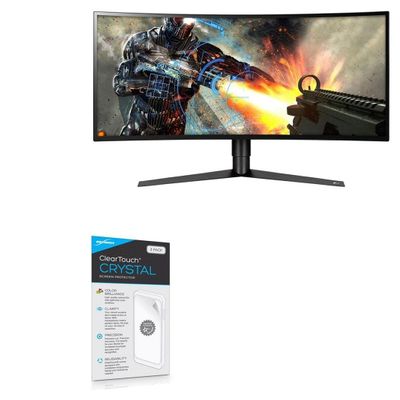 BoxWave Screen Protector Compatible with LG 34 Curved Monitor (34GK950F) - ClearTouch Crystal (2-Pack), HD Film Skin - Shields from Scratches