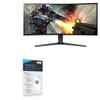 BoxWave Screen Protector Compatible with LG 34 Curved Monitor (34GK950F) - ClearTouch Crystal (2-Pack), HD Film Skin - Shields from Scratches view 1