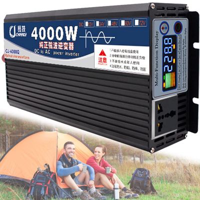 1600W/2200W/2600W/3000W/4000W/5000W/6000W/7000W/8000W Off-Grid Solar Power Inverter 12V/24V/48V/60V DC to 110V /230V AC with LCD Display,Pure Sine Wave Inverter Converter for RV,4000W-12Vto220V