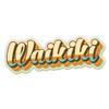 Squiddy Waikiki Hawaii Oahu Retro Surf Style - Vinyl Sticker for Car, Laptop, Notebook (5" Wide) view 1