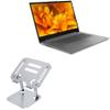 BoxWave Stand and Mount Compatible with Lenovo IdeaPad 3 (17 in - 82RL) - Executive VersaView Laptop Stand, Ergonomic Adjustable Viewing Angle Metallic Riser - Metallic Silver view 1