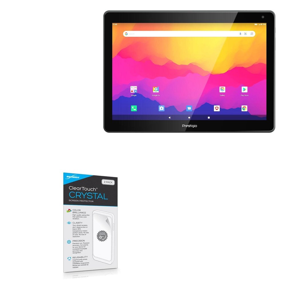 BoxWave Screen Protector Compatible with Prestigio Muze 3231 - ClearTouch Crystal (2-Pack), HD Film Skin - Shields from Scratches
