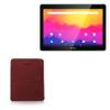 BoxWave Case Compatible with Prestigio Muze 3231 - Velvet Pouch Stand, Velour Slip Sleeve Built-in Foldable Kickstand - Burgundy view 1