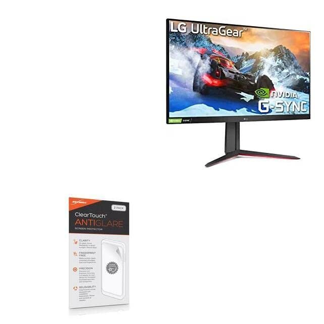 BoxWave Screen Protector Compatible with LG 32 Monitor (32GN63T) - ClearTouch Anti-Glare (2-Pack), Anti-Fingerprint Matte Film Skin