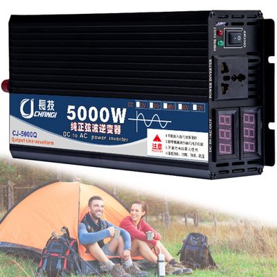 1600W/2200W/2600W/3000W/4000W/5000W/6000W/7000W/8000W Off-Grid Solar Power Inverter 12V/24V/48V/60V DC to 110V /230V AC with LCD Display,Pure Sine Wave Inverter Converter for RV,5000W-60Vto220V