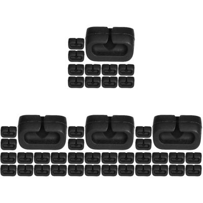 Mobestech 48pcs Adhesive Cable Clips Wire Holder Organizer for USB and Audio Cables Design for Home Office and Car