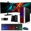 HP G3 Gaming Desktop PC, Core i7 6th Gen, AMD RX 550 Graphic, 16GB RAM, 240GB SSD, New Dual MTG 27 inch Monitor, RGB Keyboard Mouse, Speaker, Webcam, WiFi, Windows 11 (Renewed) view 1