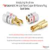 Nakamichi Excel Series 24k Gold Plated Banana Plug 12 AWG - 18 AWG Gauge Size 4mm Speakers Amplifier Hi-Fi AV Stereo Home Theatre Audio Wire Cable Screw Connector 4 Pcs (2-Pairs), BFA Banana Plug view 2