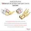 Nakamichi Excel Series 24k Gold Plated Spade Y Banana Plug 12-18 AWG Gauge Size 4mm for Speakers Amplifier Hi-Fi AV Stereo Home Theatre Audio Wire Cable Screw Connector, 16 Pcs (8-Pairs) view 2