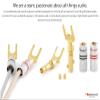 Nakamichi Excel Series 24k Gold Plated Spade Y Banana Plug 12-18 AWG Gauge Size 4mm for Speakers Amplifier Hi-Fi AV Stereo Home Theatre Audio Wire Cable Screw Connector, 16 Pcs (8-Pairs) view 4