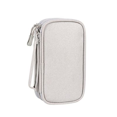 VALINK Electronics Organizer, Electronics Accessories Organizer Pouch Bag for Travel Waterproof Pouch Bag for Power Adapter Charger Cables Elegant Gray