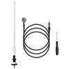 Anina 16 Inch Marine Trailer RV Radio Antenna Rubber Flexible Aerial Mast for Car Truck Boat ATV UTV Caravan Motorhome Motorcycle Radio FM/AM Reception Top Or Side Mount Rubber Antenna (White) view 1