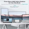 UtechSmart USB C Docking Station Triple Monitor - Universal Laptop Docking Station 12 in 1 for Thunderbolt 3/4, USB C Dock with USB 3.0 and 4K HDMI for MacBook Pro/Air/M1/M2 & Windows Gray view 3
