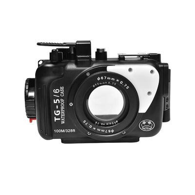 Sea frogs Compatible with Olympus TG-5/TG-6 Aluminium Underwater Camera Housing 328 Feet / 100 Metres Waterproof Housing Waterproof Quality IPX8 Black