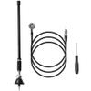 Anina 16 Inch Marine Radio Antenna for Pickup Truck Boat ATV UTV RV Motorcycle Tractor Top/Side Mount Rubber Duck Flexible Antenna Aerial Mast Optimized Radio FM/AM Reception (Black) view 1