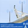 Anina 16 Inch Marine Radio Antenna for Pickup Truck Boat ATV UTV RV Motorcycle Tractor Top/Side Mount Rubber Duck Flexible Antenna Aerial Mast Optimized Radio FM/AM Reception (Black) view 2