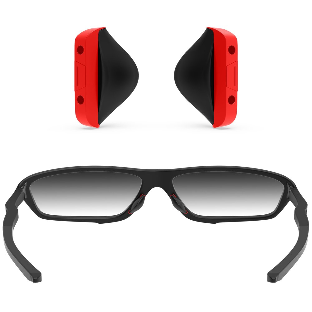 ToughAsNails Asian Fit Replacement Nose Pads for Oakley Si Ballistic Det Cord/Si Ballistic Shocktube OO9329 Sunglasses - Red Hard Base