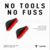 ToughAsNails Asian Fit Replacement Nose Pads for Oakley Si Ballistic Det Cord/Si Ballistic Shocktube OO9329 Sunglasses - Red Hard Base view 3