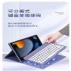 QYiiD Keyboard Case for iPad 10th Generation Case with Keyboard, Multi-Angle Magnetic Stand Cover with Cute Round Key Keyboard Detachable Bluetooth for iPad 10th Gen 10.9 inch 2022, Purple view 2