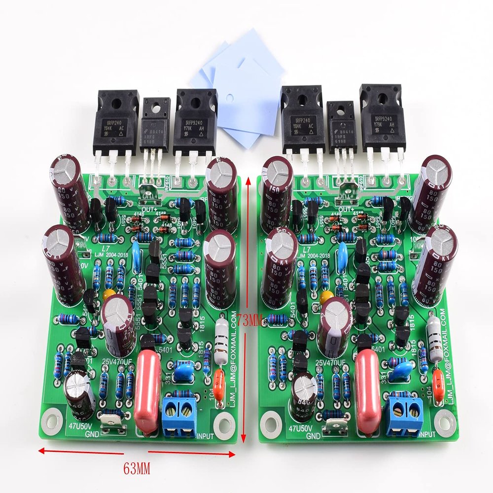 L7 High Speed FET Power Audio Amplifier Dual Channel Parts 300W+300W IRFP240 IRFP9240