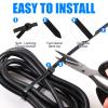 3000 Pieces Cable Zip Ties Bulk Heavy Duty Cable Ties Nylon Tie Wraps Self Locking Wire Ties for Plants Gardening Farming Grid Wall Fence Indoor and Outdoor(Black, 8" (27lb)) view 2
