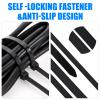 3000 Pieces Cable Zip Ties Bulk Heavy Duty Cable Ties Nylon Tie Wraps Self Locking Wire Ties for Plants Gardening Farming Grid Wall Fence Indoor and Outdoor(Black, 8" (27lb)) view 4