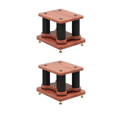 Entertainment Center Shelves Sound Rack Media Rack Sound Steel Frame Floor Type Sound Surround Rack Speaker Stand 2 Packs Suitable for DVD Players, Cable Boxes (Color : Brass)