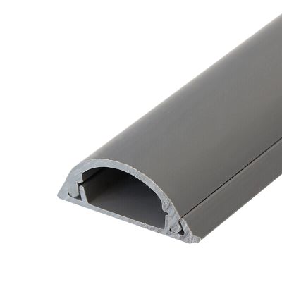 HAIXHX PVC Cable Raceway Cord Cover, Durable Wall Mount Cable Concealer Management Self Adhesive for Floor/Ceiling/Corner (Color : Grey, Size : No.3)