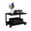 Entertainment Center Shelves Audio Bracket Speaker Cabinet with Pulley Floor Audio Bracket Media Equipment Rack Speaker Bracket Shelf Bookshelf 2 Layers Suitable for DVD players, cable boxes ( Color : view 1