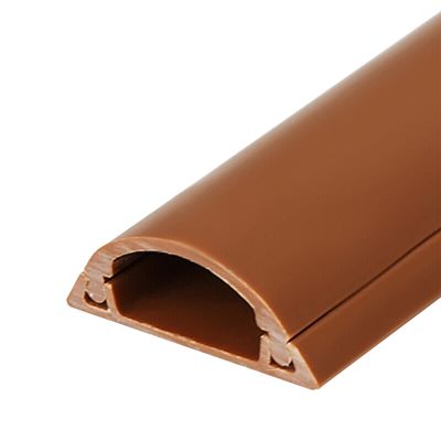 HAIXHX PVC Cable Raceway Cord Cover, Durable Wall Mount Cable Concealer Management Self Adhesive for Floor/Ceiling/Corner (Color : Brown, Size : No.5)